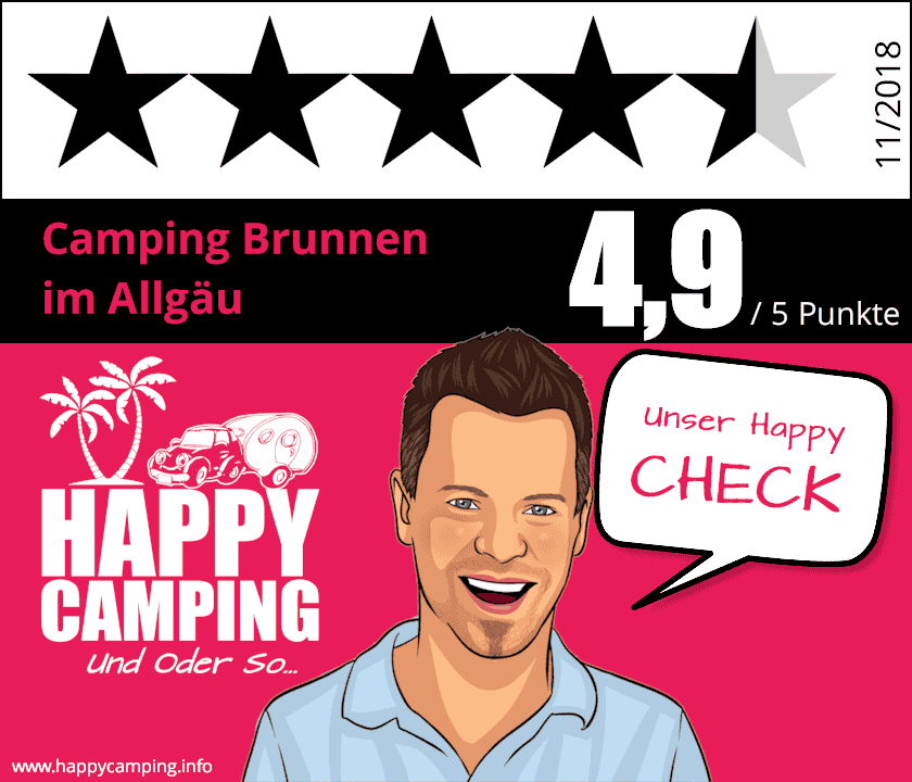 Campingplatz Brunnen im Allgäu – und der Kini hält Wache