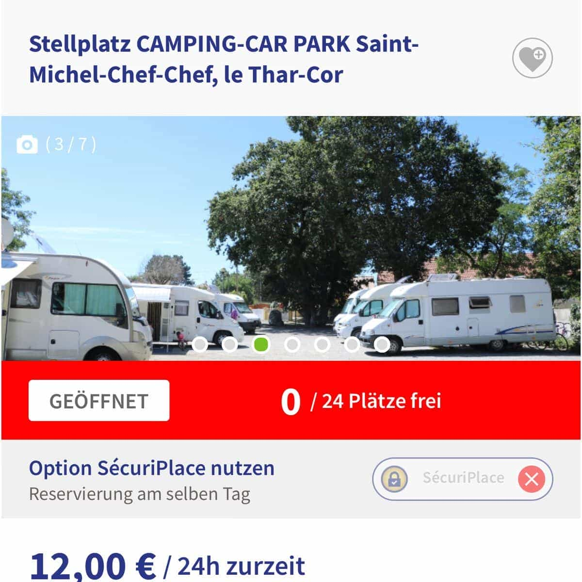 Stellplätze in Frankreich mit Camping-Car Park online reservieren und buchen