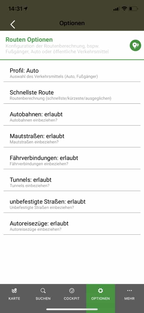 Camping-App Camping.info by POIbase für iOS