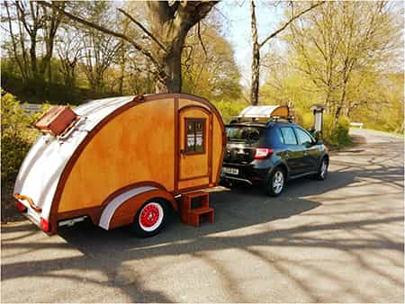 Ein Blick in den Wohnwagen von Guido und Andrea