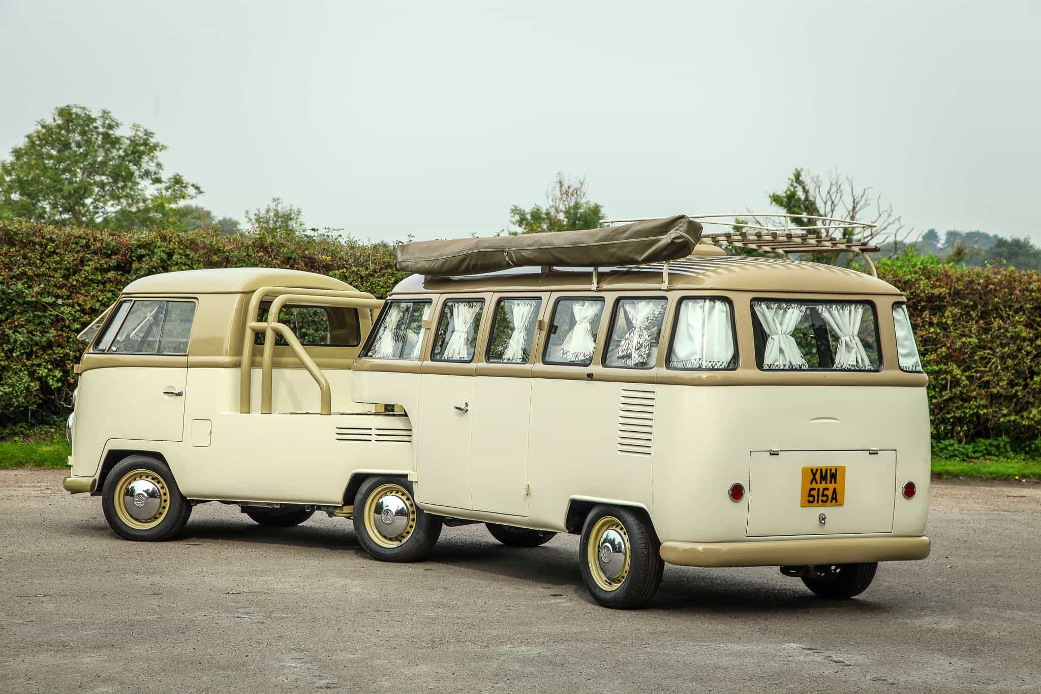 This Audi S3-Powered Volkswagen Bus With Another Bus As A Camper Is An Absurdly Fun Way To Go Camping