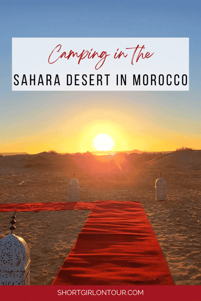 Experience Camping in the Sahara Desert in Morocco