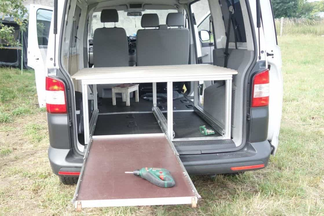 Campervan Box: Einfacher T5 Ausbau aus Aluprofilen