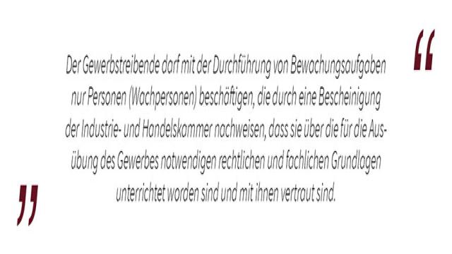 34a Schein | nach GewO | Sachkundeprüfung Weiterbildung | Wachkraft | Sicherheitskraft | IHK