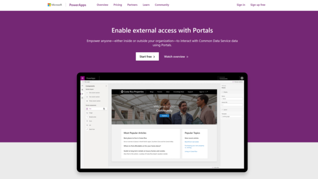 Difference between power apps for external users and power apps portals