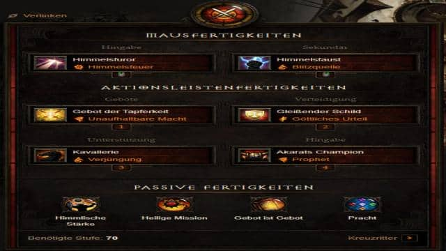 Diablo 3: Kreuzritter Guide - Himmelsfuror mit Aegis der Tapferkeit-Set