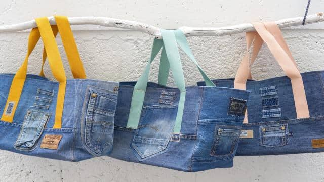 Shopper nähen aus alten Jeans – Gratisanleitung für ein tolles Upcycling-Projekt im “Used Look”