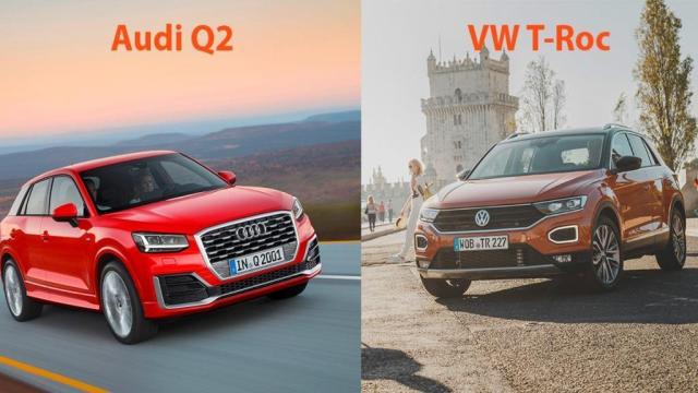 VW T-Roc oder Audi Q2: die SUV-Federgewichte im Familienduell