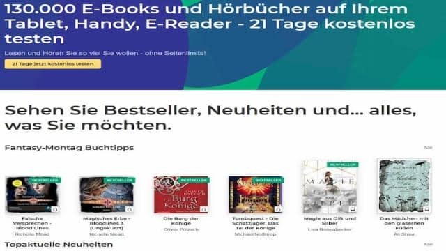 Ebook Flatrate & Abos’s Vergleich