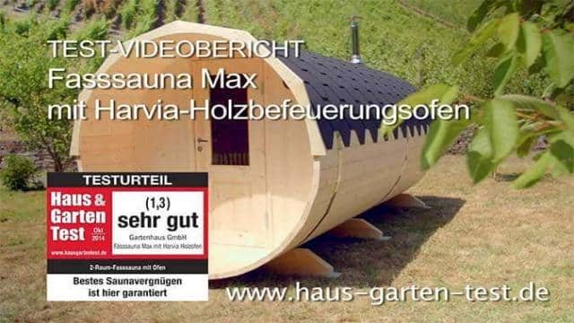 Fass-Sauna im Test:  SEHR GUT für Modell Max von der Gartenhaus GmbH