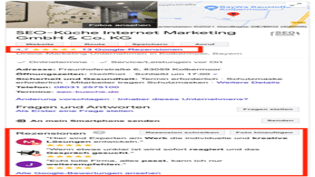 Bewertungen in Google My Business: Unsere Tipps