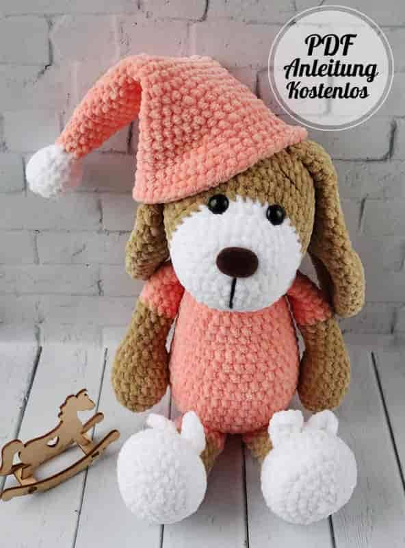 Plüsch Hund Amigurumi Häkeln PDF Anleitung Kostenlos