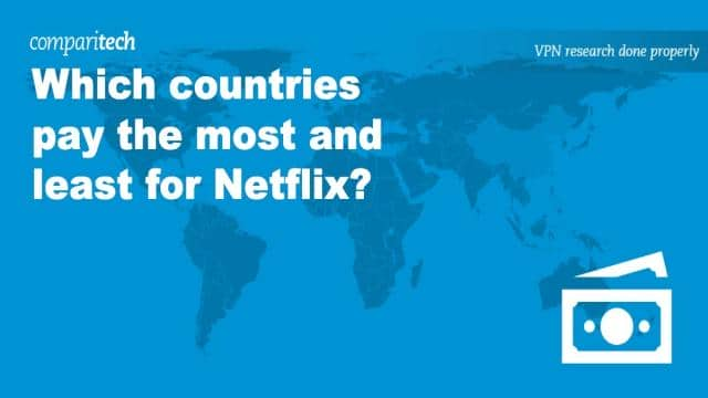 Which countries pay the most and least for Netflix?