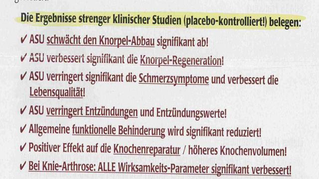 „Rosenbaum Forschung Agilofort“: Kein Wundermittel bei Gelenkschmerzen