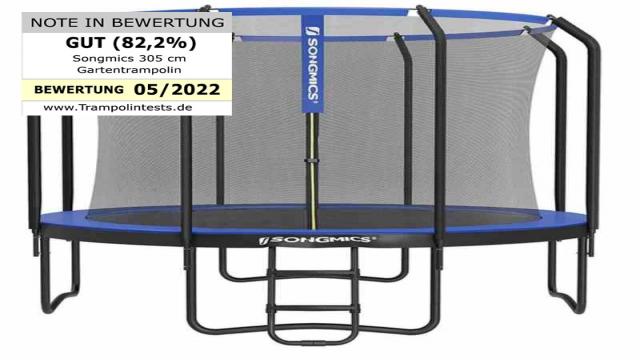 Songmics Trampolin 305 cm Bewertung: Note „gut“ (82,2%)