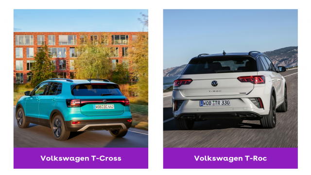 Volkswagen T-Cross vs. Volkswagen T-Roc: which is better?