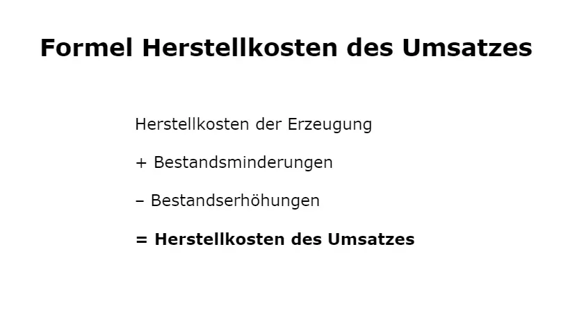 Herstellkosten des Umsatzes: Definition, Formel & Berechnung