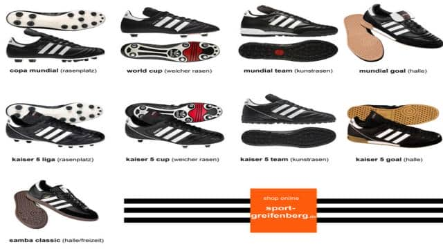 Die Klassiker der adidas Fußballschuhe