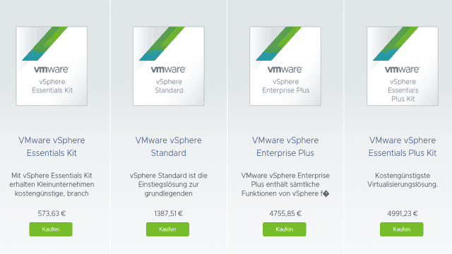 VMware vSphere 8: Editionen, Lizenzierung, Preise