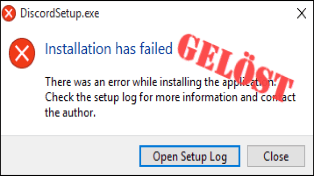 [Gelöst] Discord lässt sich nicht installieren | „Installation has failed“