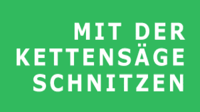 Schnitzen mit der Kettensäge – Mit der Carvingsäge zur handfesten Kunst