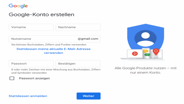 Wie kann ich ein Gmail-Konto erstellen?