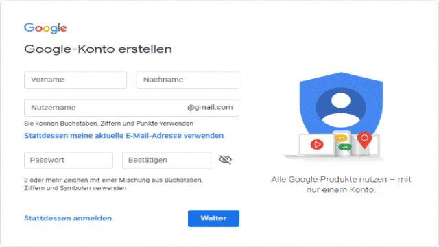 Google Konto anmelden: So erstellen Sie ein Google Konto