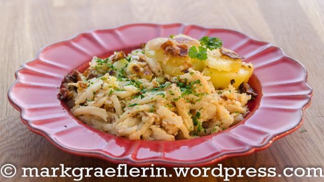 Geröstete Sulz (Kutteln, Kaldaunen) mit Brägele