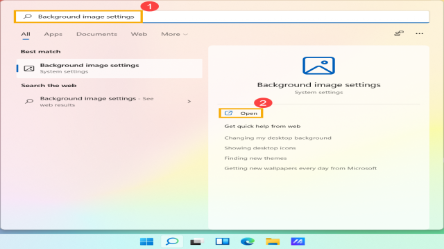 Hintergrundbild und Design in Windows 10/11 ändern