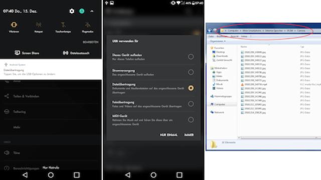 Fotos vom Android-Smartphone auf den PC übertragen