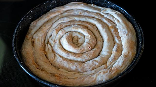 Vegetarisches Rezept: selbstgemachte kroatische Pita/Burek