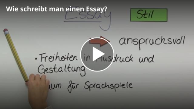 Wie schreibt man einen Essay?