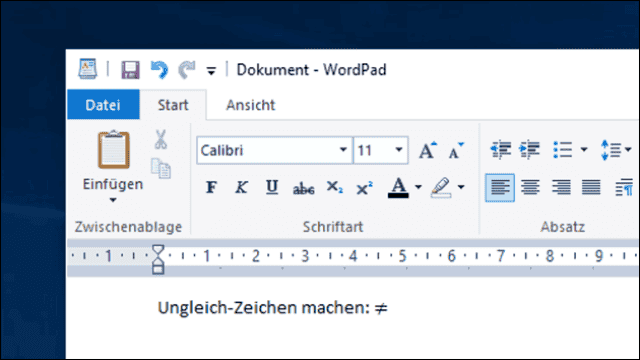 Ungleich Zeichen auf Windows und Mac: z.B. für Word und Excel!