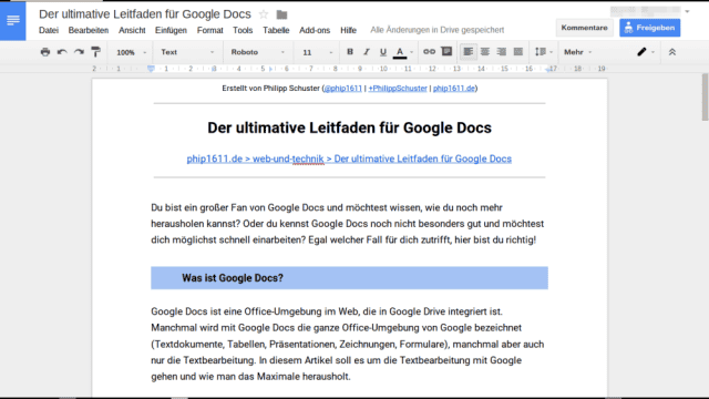 Der ultimative Leitfaden für Google Docs