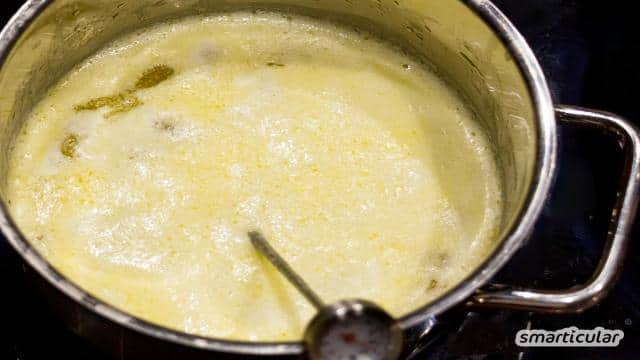 Ghee selber machen aus Butter - Rezept für ayurvedisches Butterschmalz