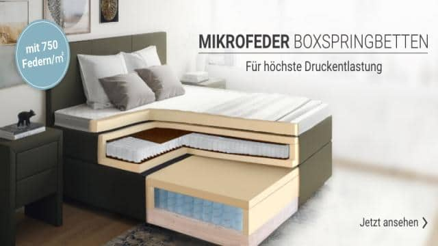 Boxspringbett Federn – wie viele müssen es sein?