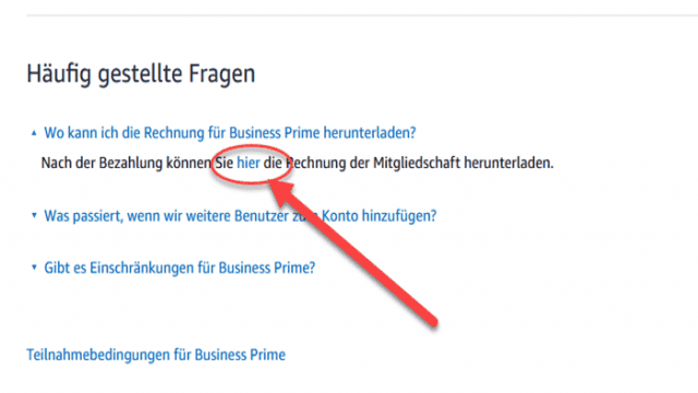 Amazon Business Prime: Wann erhalte ich meine Rechnung?