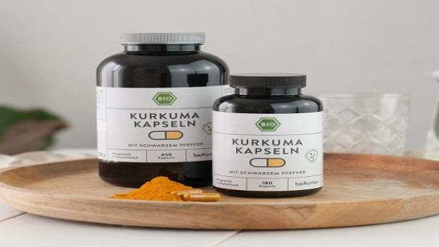 Bio Kurkuma Kapseln mit schwarzem Pfeffer - vegan