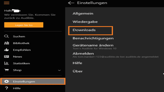 Wo werden Hörbücher auf PC / MAC / Android / Kindle-Geräten Gespeichert?